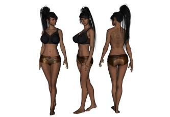 Картинка 3д+графика люди+ people фон взгляд девушки