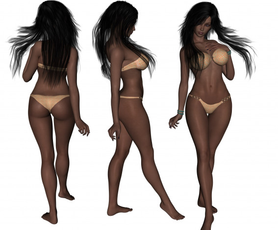 Обои картинки фото 3д графика, люди , people, фон, взгляд, девушки