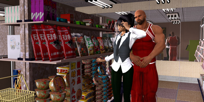 Обои картинки фото 3д графика, люди , people, девушка, взгляд, фон, мужчина