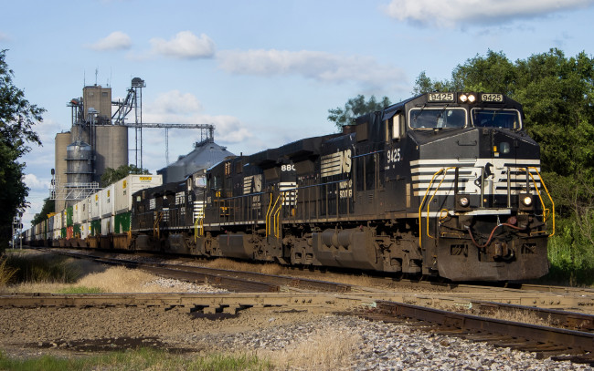 Обои картинки фото техника, поезда, локомотив, дорога, железная, состав