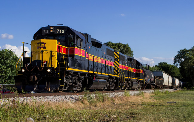 Обои картинки фото техника, поезда, состав, локомотив, дорога, железная