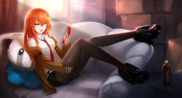 Картинка аниме steins gate hanshu makise kurisu
