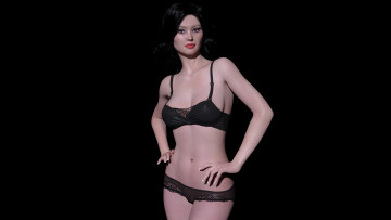 Картинка 3д+графика люди+ people девушка фон взгляд