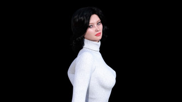 Картинка 3д+графика люди+ people фон взгляд девушка