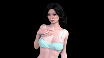 Картинка 3д+графика люди+ people фон взгляд девушка