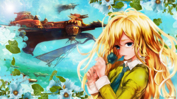 обоя аниме, ib, цветы, девочка