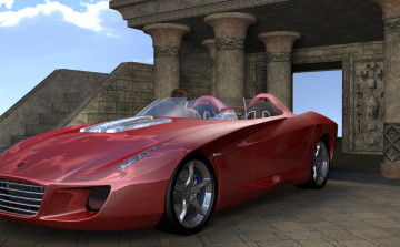 Картинка 3д+графика люди-авто мото+ people-+car+ +moto девушка автомобиль фон взгляд