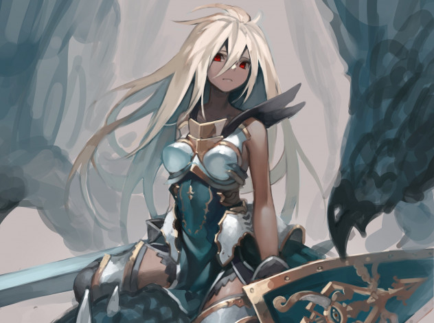 Обои картинки фото аниме, unknown,  другое, броня, девушка