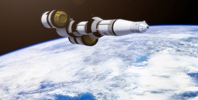 Обои картинки фото космос, арт, полет, космический, корабль, планета, вселенная