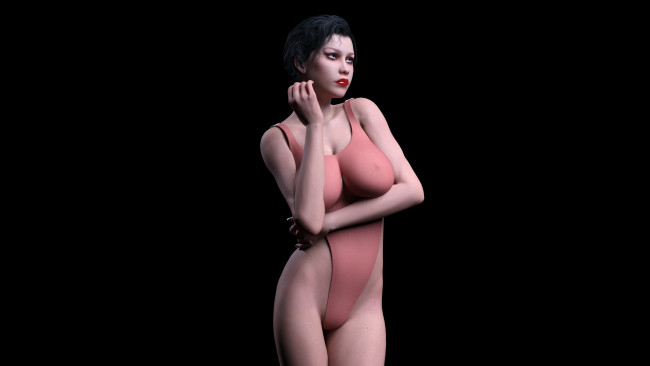 Обои картинки фото 3д графика, люди , people, девушка, взгляд, фон