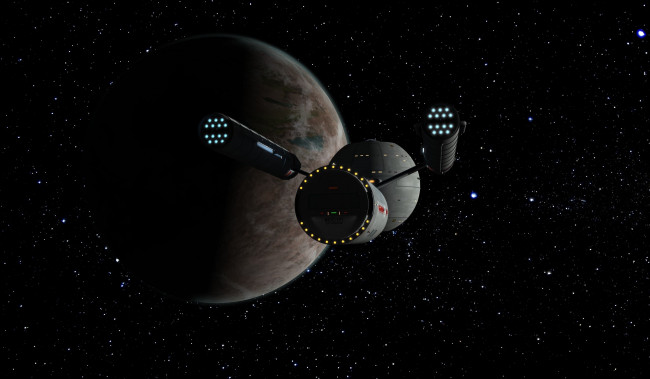 Обои картинки фото космос, арт, звезды, космический, корабль, вселенная, полет