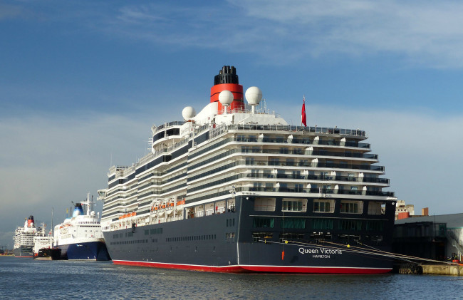 Обои картинки фото queen victoria, корабли, лайнеры, лайнер, круиз