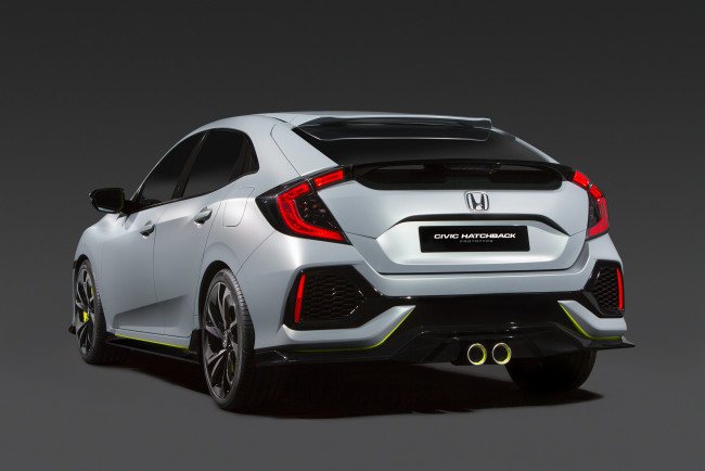Обои картинки фото автомобили, honda, 2016г, civic, prototype, hatchback