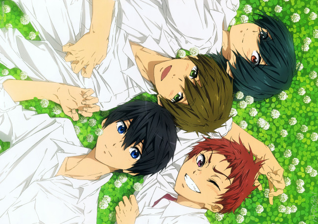 Обои картинки фото аниме, free, парни