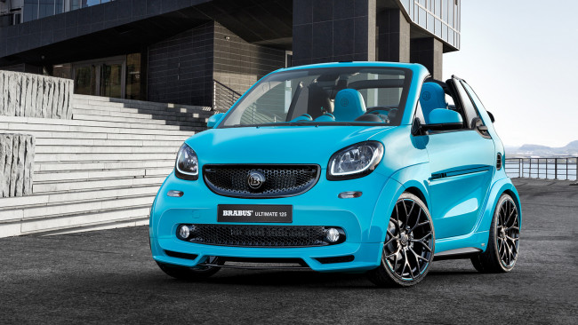 Обои картинки фото brabus ultimate 125 based on smart fortwo cabrio 2017, автомобили, brabus, based, 125, ultimate, smart, fortwo, 2017, cabrio