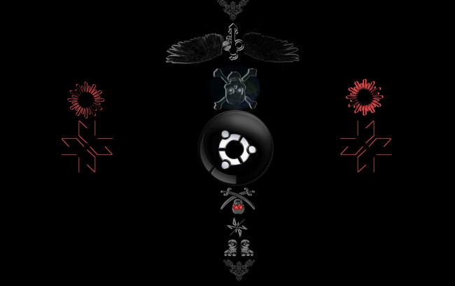 Обои картинки фото компьютеры, ubuntu linux, фон, логотип