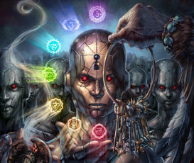 Картинка фэнтези роботы +киборги +механизмы opening the gateways to inspiration by nmezero чакры ключи открой на вдохновение
