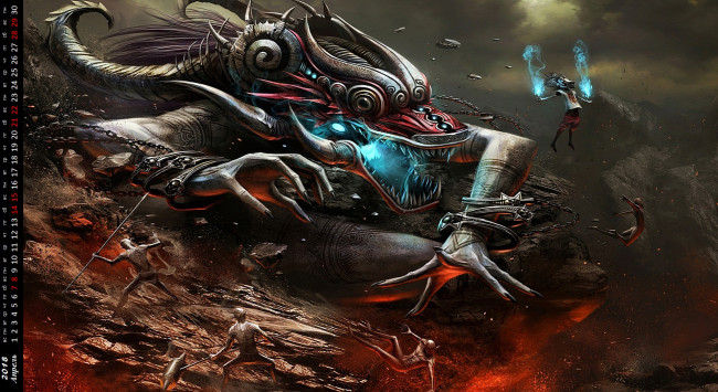 Обои картинки фото календари, фэнтези, существо