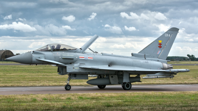 Обои картинки фото eurofighter typhoon, авиация, боевые самолёты, ввс