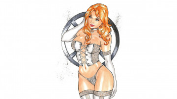 Картинка рисованное elberty+oliveira девушка фон чулки корсет