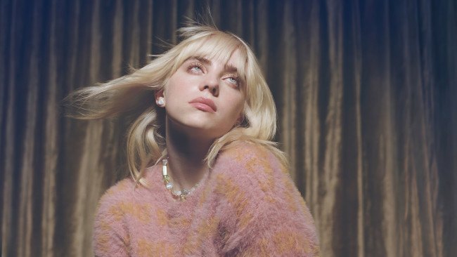 Обои картинки фото музыка, billie eilish, бусы