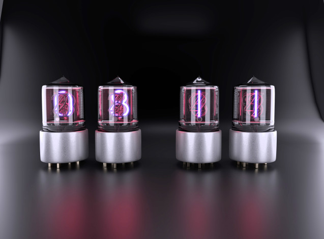 Обои картинки фото 3д графика, моделирование , modeling, колбы, цифры