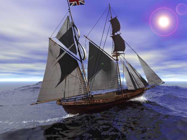 Обои картинки фото корабли, 3d