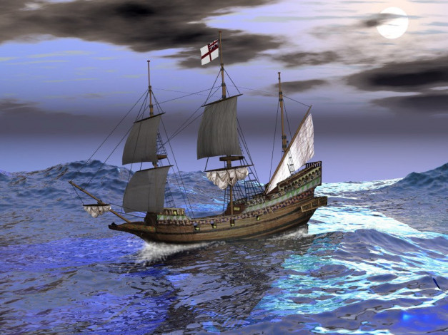 Обои картинки фото корабли, 3d