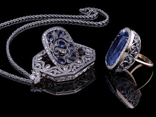 Картинка разное украшения аксессуары веера кулон сапфир