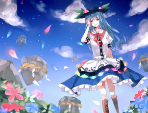 Картинка аниме touhou hinanawi tenshi