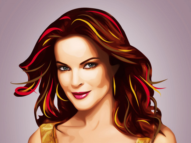 Обои картинки фото рисованные, люди, волос, улыбка, marcia, cross