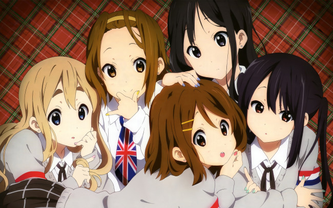 Обои картинки фото аниме, on, k-on