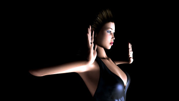 Картинка 3д графика people люди девушка фон