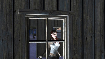 Картинка 3д графика people люди окно девушка