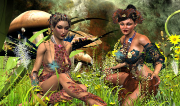 Картинка 3д графика elves эльфы эльфийки