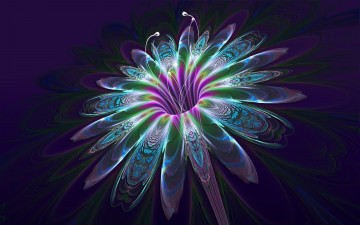 Картинка 3д графика flowers цветы лепестки