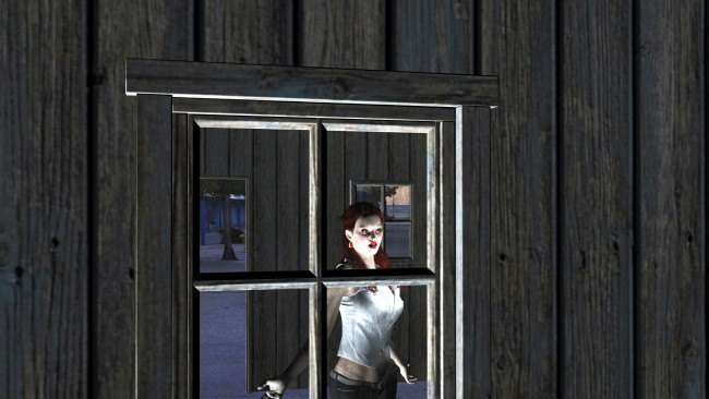 Обои картинки фото 3д, графика, people, люди, окно, девушка