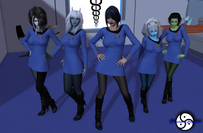 Обои картинки фото 3д, графика, people, люди, девушки, комната, фон