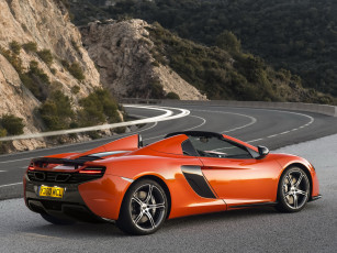 Картинка автомобили mclaren 650s spyder 2014 оранжевая