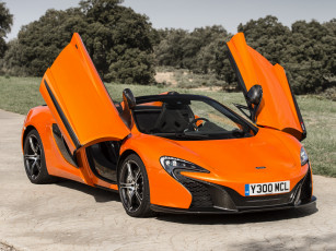 обоя автомобили, mclaren, 650s, spyder, 2014, оранжевая