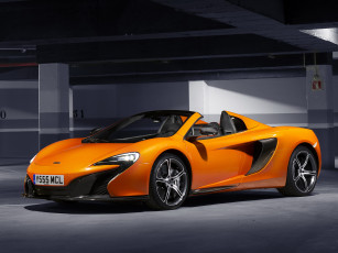обоя автомобили, mclaren, 650s, spyder, 2014, оранжевая