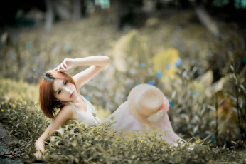 Картинка девушки -unsort+ азиатки взгляд природа жест