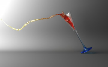 Картинка 3д+графика -другое бокал жидкость брызги вино