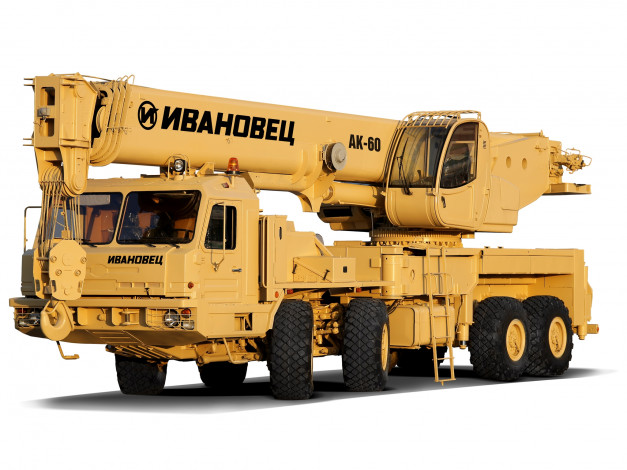 Обои картинки фото техника, краны, на, шасси, бзкт, 690902, ивановец, кс-69731