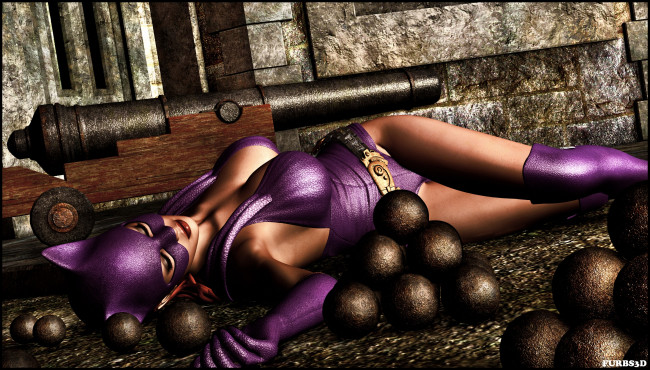 Обои картинки фото 3д графика, fantasy , фантазия, ядра, гармата, супермен