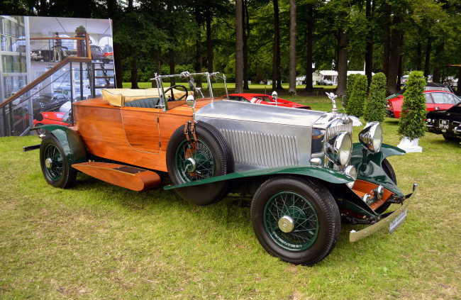 Обои картинки фото rolls royce silver ghost, автомобили, выставки и уличные фото, выставка, автошоу, ретро, история