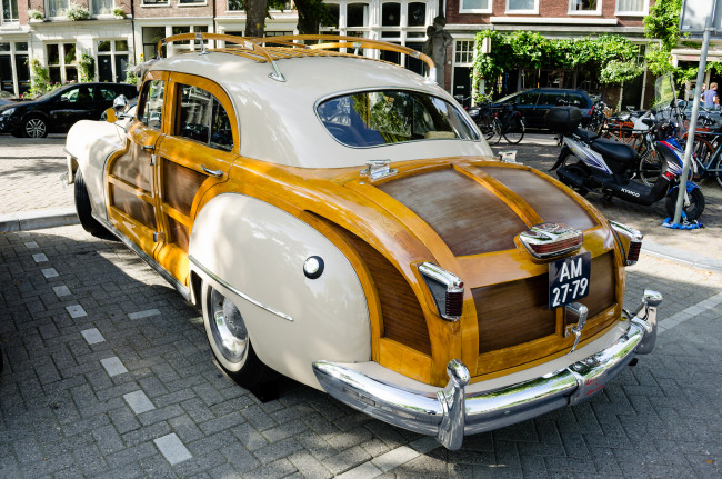Обои картинки фото chrysler town & country woody 1948, автомобили, выставки и уличные фото, история, ретро, автошоу, выставка