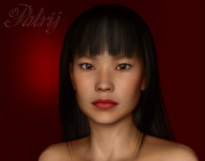 Картинка 3д+графика портрет+ portraits фон взгляд девушка