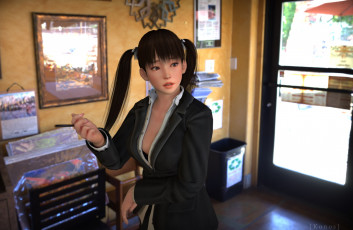 Картинка 3д+графика аниме+ anime взгляд фон девушка