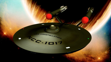 Картинка star+trek+constellation видео+игры планета вселенная полет космический корабль